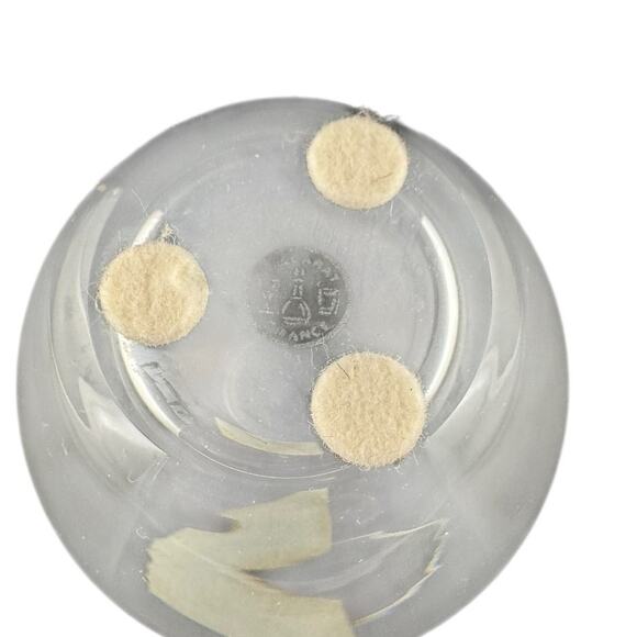 Baccarat Vintage Crystal Bud Vase Signed Mid-Century Round Clear Piece - Picture 4 of 4